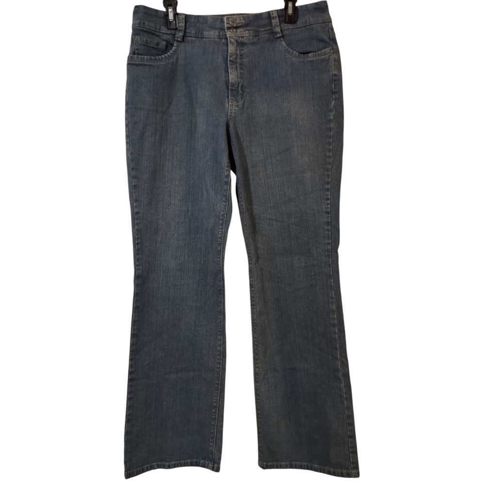 Sonoma Jeans Women's Size 16 Blue Medium Wash Mid Rise Boot Cut Stretch Jeans